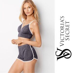 Victoria's Secret | Gray Rib Knit Lounge Bralette | Size Medium